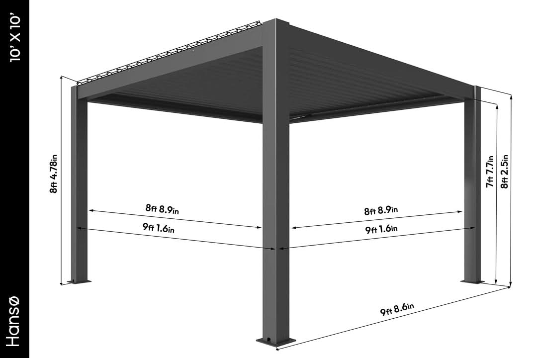 Hanso-Motorized Freestanding Pergolas
