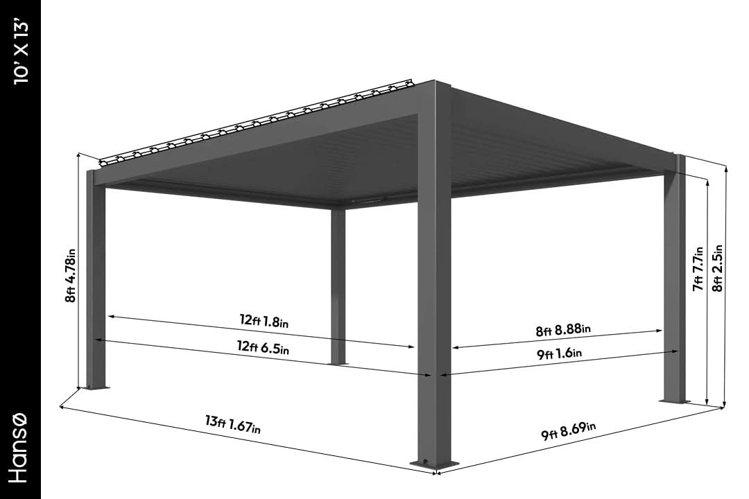 Hanso-Motorized Freestanding Pergolas