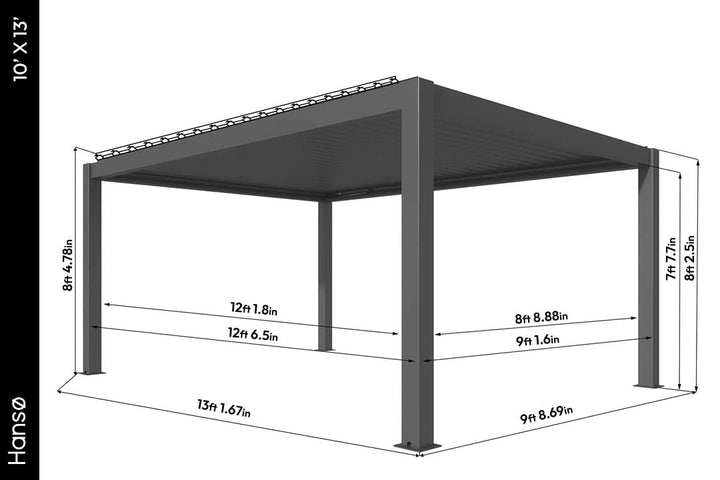 Hanso-Motorized Freestanding Pergolas