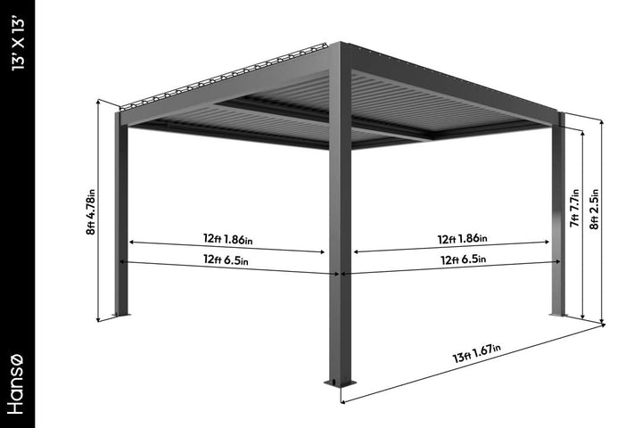 Hanso-Motorized Freestanding Pergolas