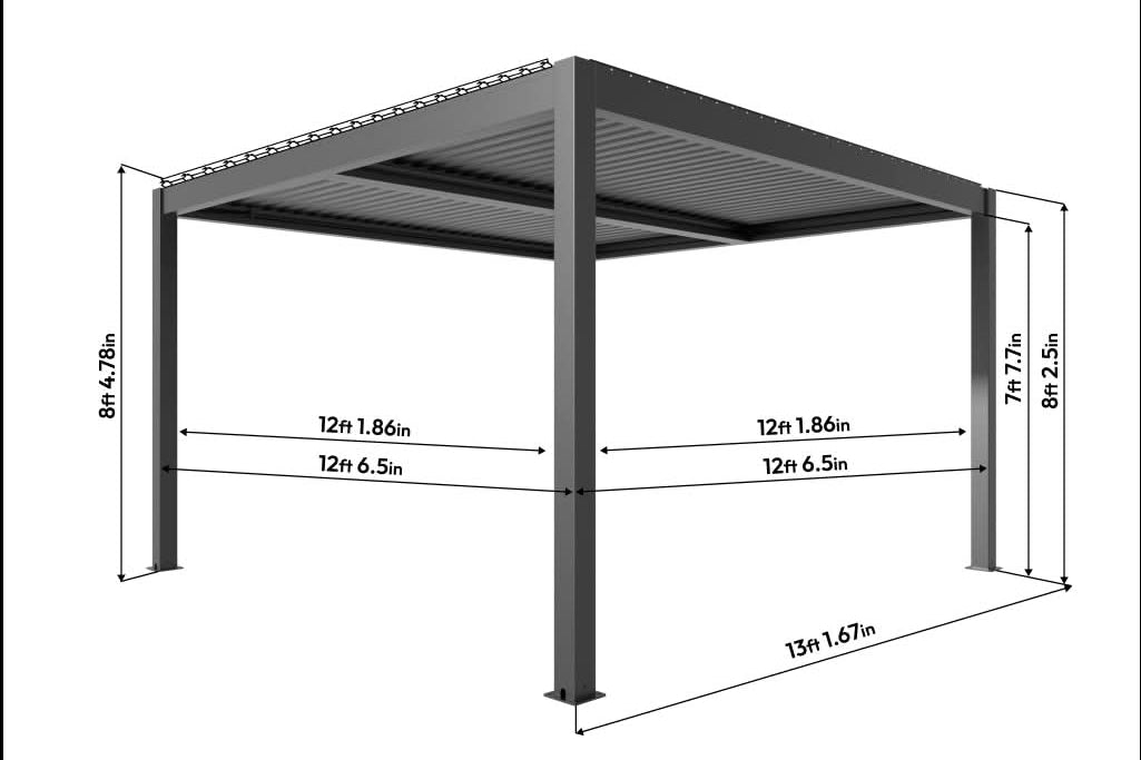 Hanso-Manual Freestanding Pergola