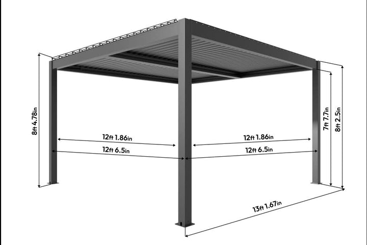Hanso-Manual Freestanding Pergola