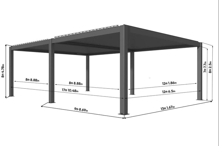 Hanso-Manual Freestanding Pergola