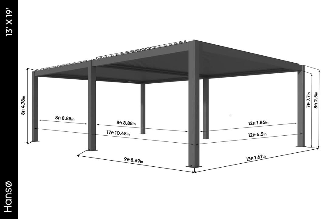 Hanso-Motorized Freestanding Pergolas