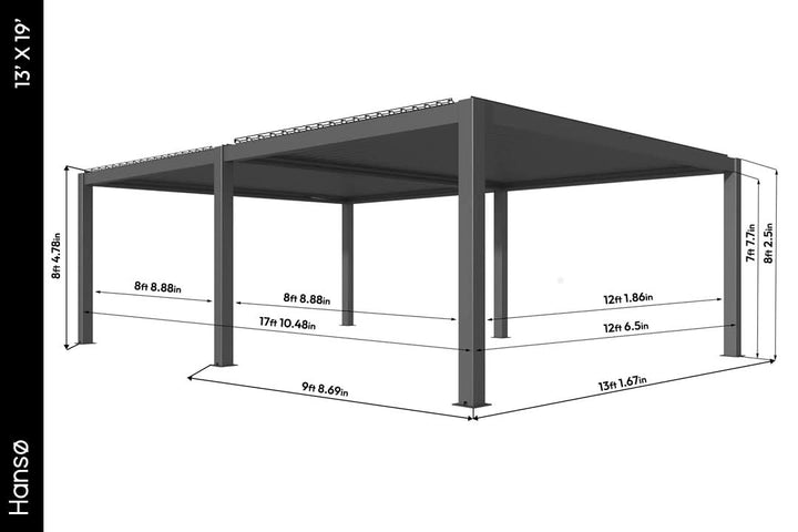 Hanso-Motorized Freestanding Pergolas