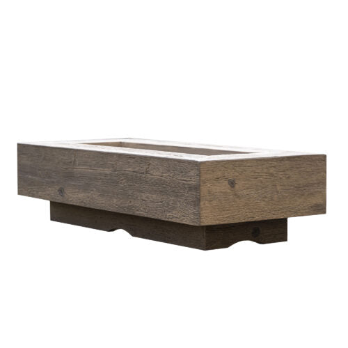 The Outdoor Plus-Coronado Woodgrain Rectangular Fire Pit