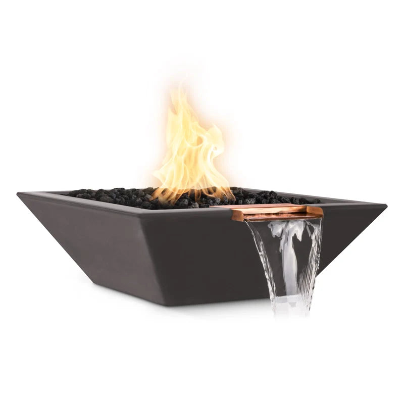 The Outdoor Plus-Maya Fire & Water Bowl–GFRC Concrete