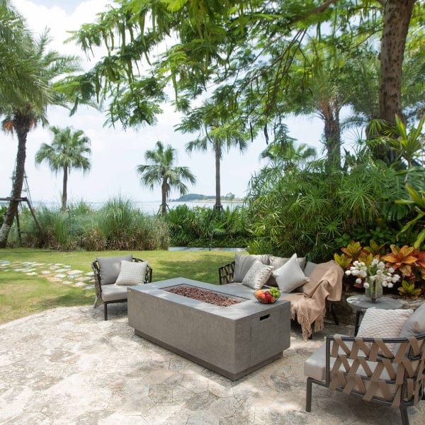 Elementi Andes Fire Table With Propane Tank Holder