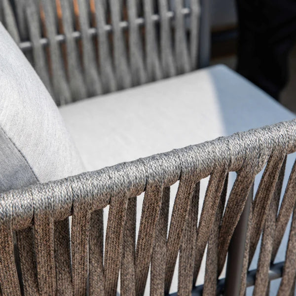 Elementi Outdoor Laguna Aluminum Lounge Chair - Wicker Armrests