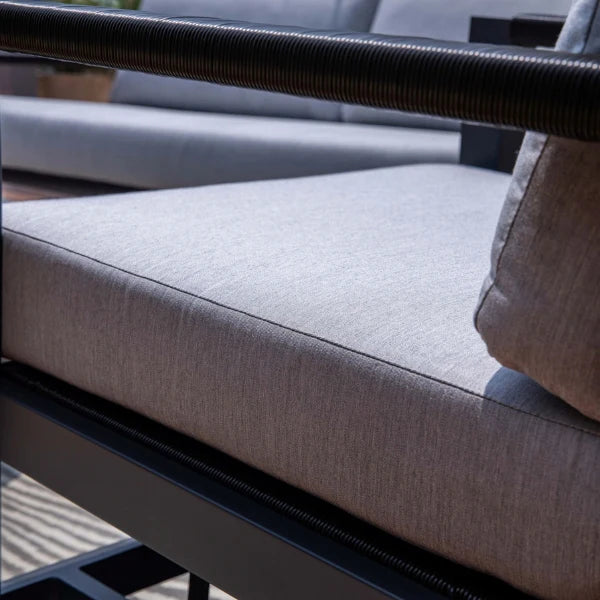 Elementi Outdoor Laguna Aluminum Swivel Glider Chair - Wicker Armrests