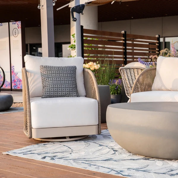Elementi Outdoor Malibu Rope Swivel Chair