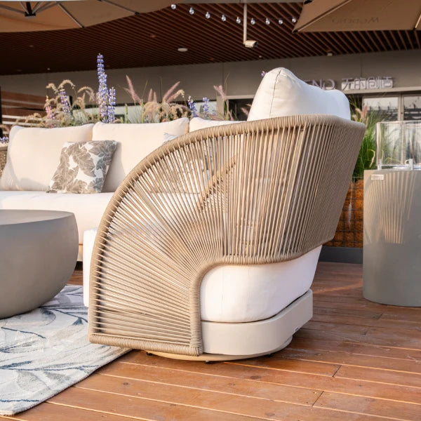 Elementi Outdoor Malibu Rope Swivel Chair