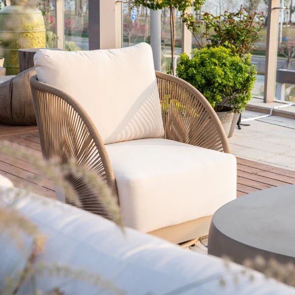 Elementi Outdoor Malibu Rope Swivel Chair