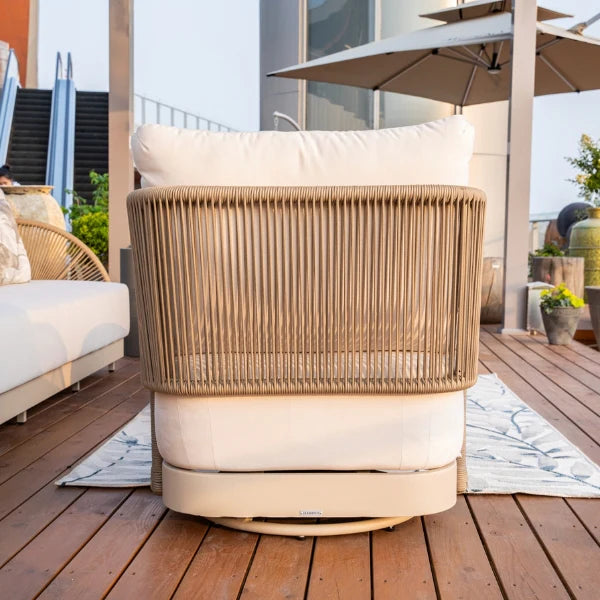 Elementi Outdoor Malibu Rope Swivel Chair