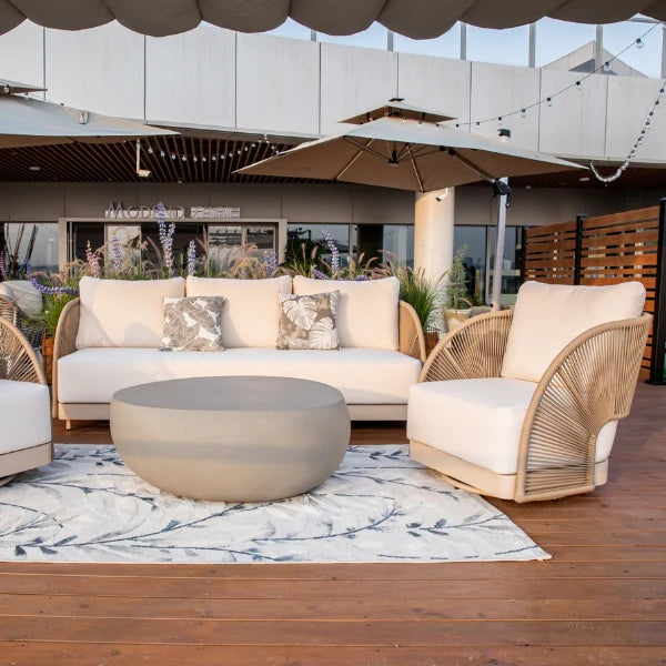 Elementi Outdoor Malibu Rope Swivel Chair