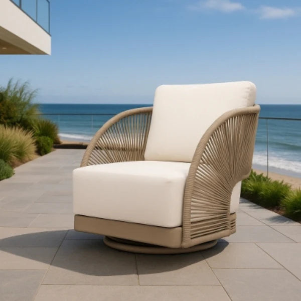 Elementi Outdoor Malibu Rope Swivel Chair