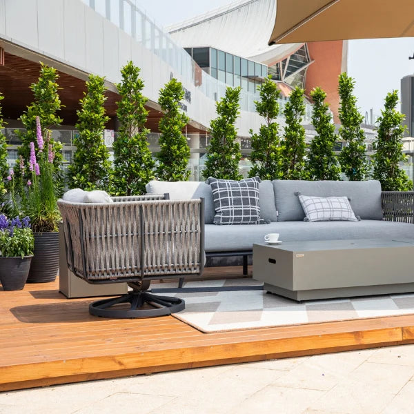 Elementi Outdoor Milano Rope Swivel Chair