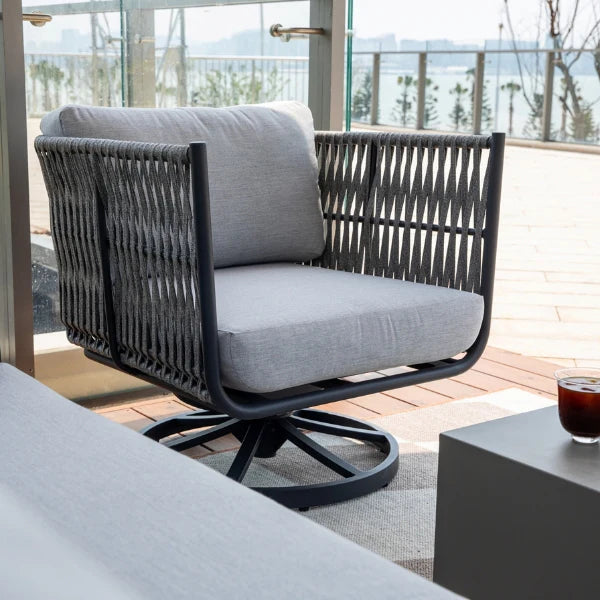 Elementi Outdoor Milano Rope Swivel Chair