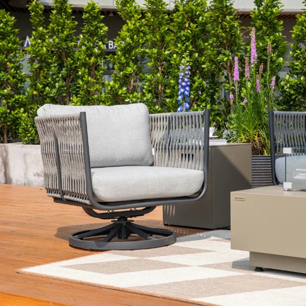 Elementi Outdoor Milano Rope Swivel Chair