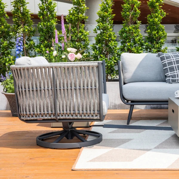 Elementi Outdoor Milano Rope Swivel Chair