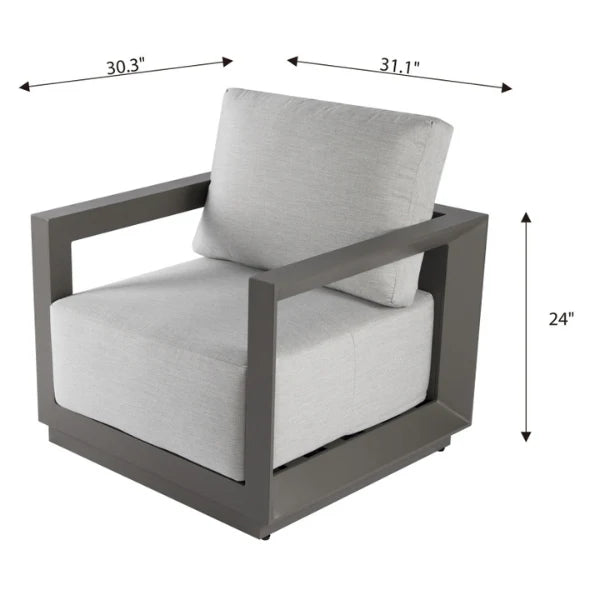 Elementi Outdoor Newport Aluminum Lounge Chair