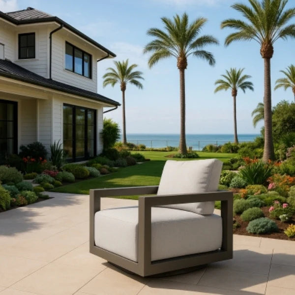 Elementi Outdoor Newport Aluminum Swivel Chair