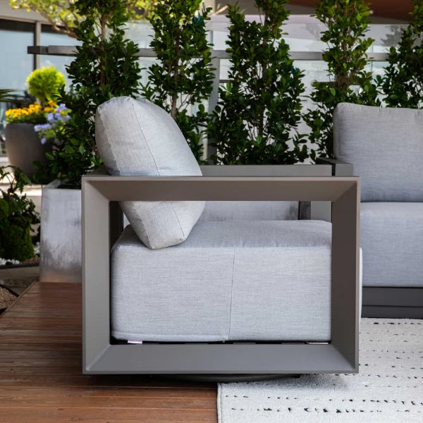 Elementi Outdoor Newport Aluminum Swivel Chair