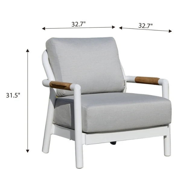 Elementi Outdoor Santorini Aluminum Lounge Chair